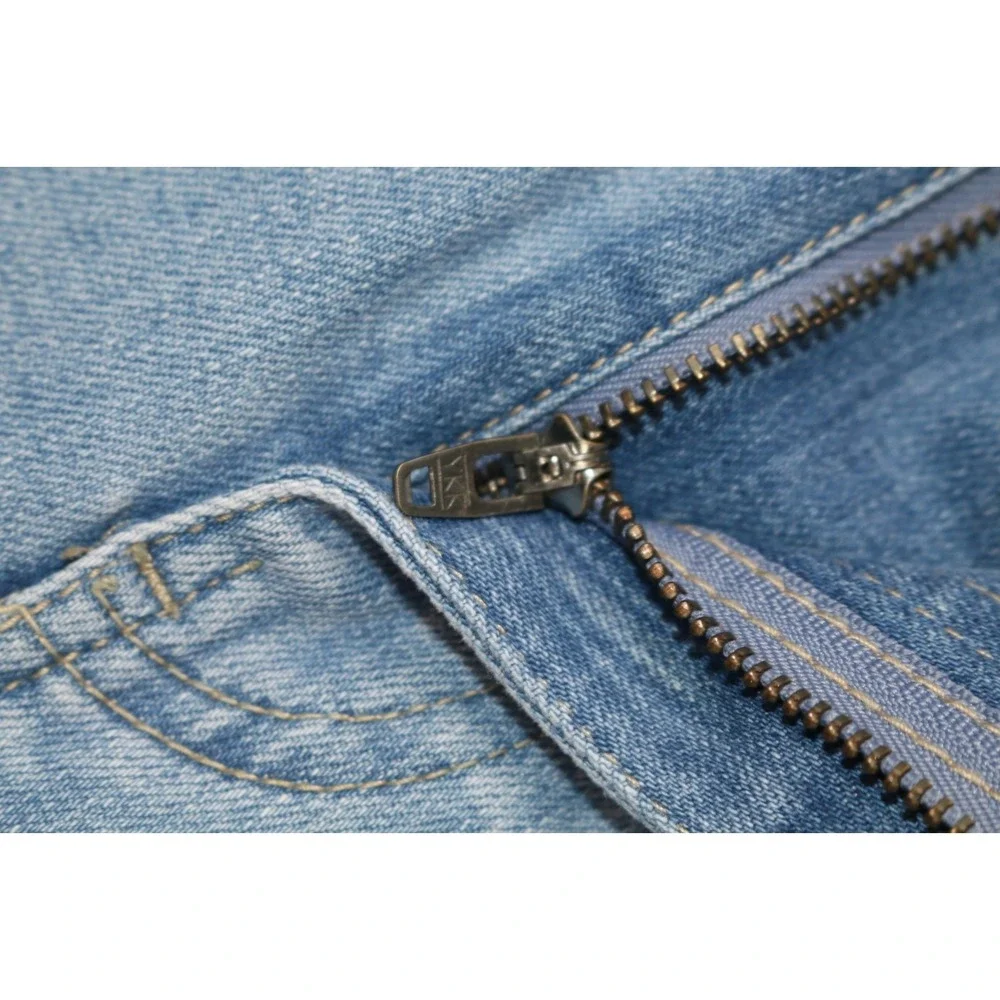 OAT New York Mid Rise Straight Ankle Jeans Women 6/28 NWT Light Wash Raw Hem